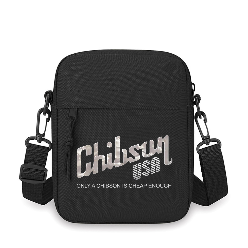 Women Bags Usa - チブソンテキスト米国安い十分な程度の安さ黒背景男性クロスボディバッグシングルショルダー女性漫画アニメ映画印刷デザインユニセックス