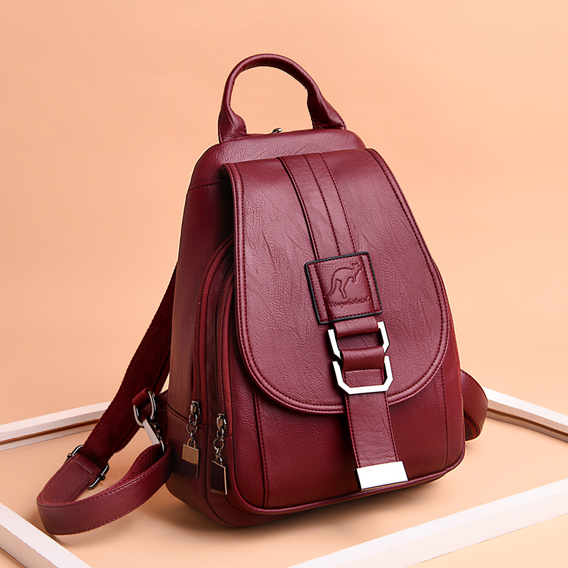 Women Bags In Sale - 女性用レザーバックパック,10代の女の子用のランドセル,トラベルバックパック,ファッショナブル,6色