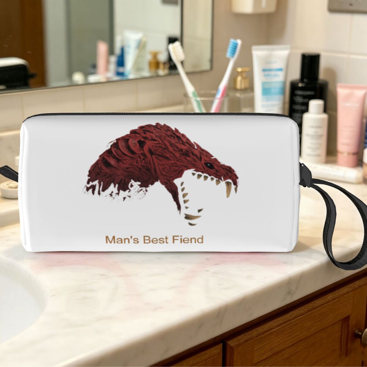 Women'S Best Bags For Travel - Odogaron Man's Best Fiend メイクアップバッグ 化粧品オーガナイザー