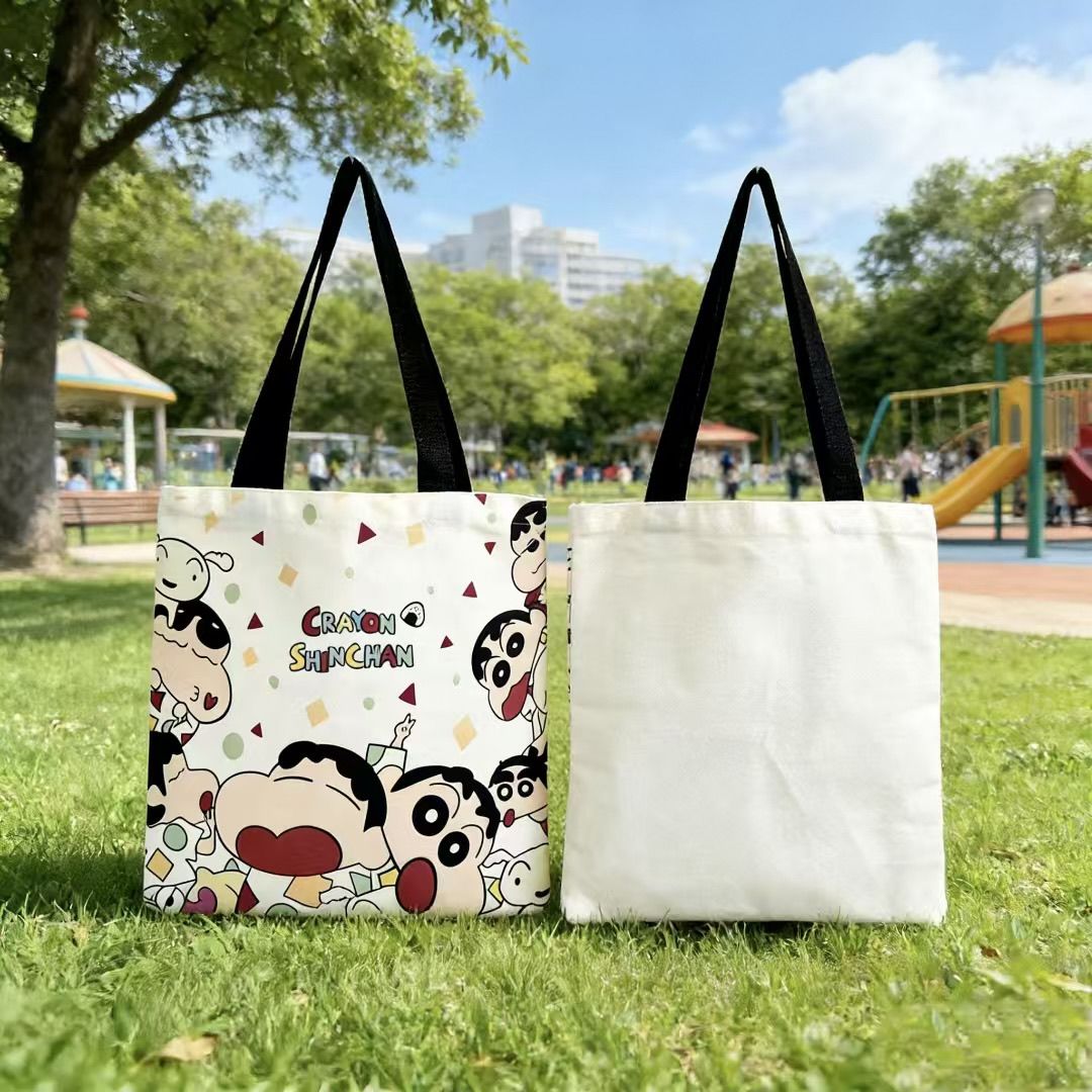 Women Bags 2026 Trends - 2026 新クレヨンしんちゃんキャンバストートバッグ大容量女性ハンドバッグシングルショルダーバッグ学生毎日の通勤ショッピングバッグ