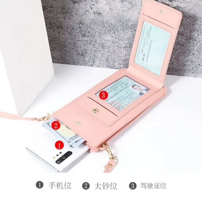 Women'S Crossbody Bags - クロスボディ携帯電話バッグ女性女の子用ユニバーサル携帯電話オーガナイザーポーチタッチスクリーン携帯ケースショルダーバッグPUレザー
