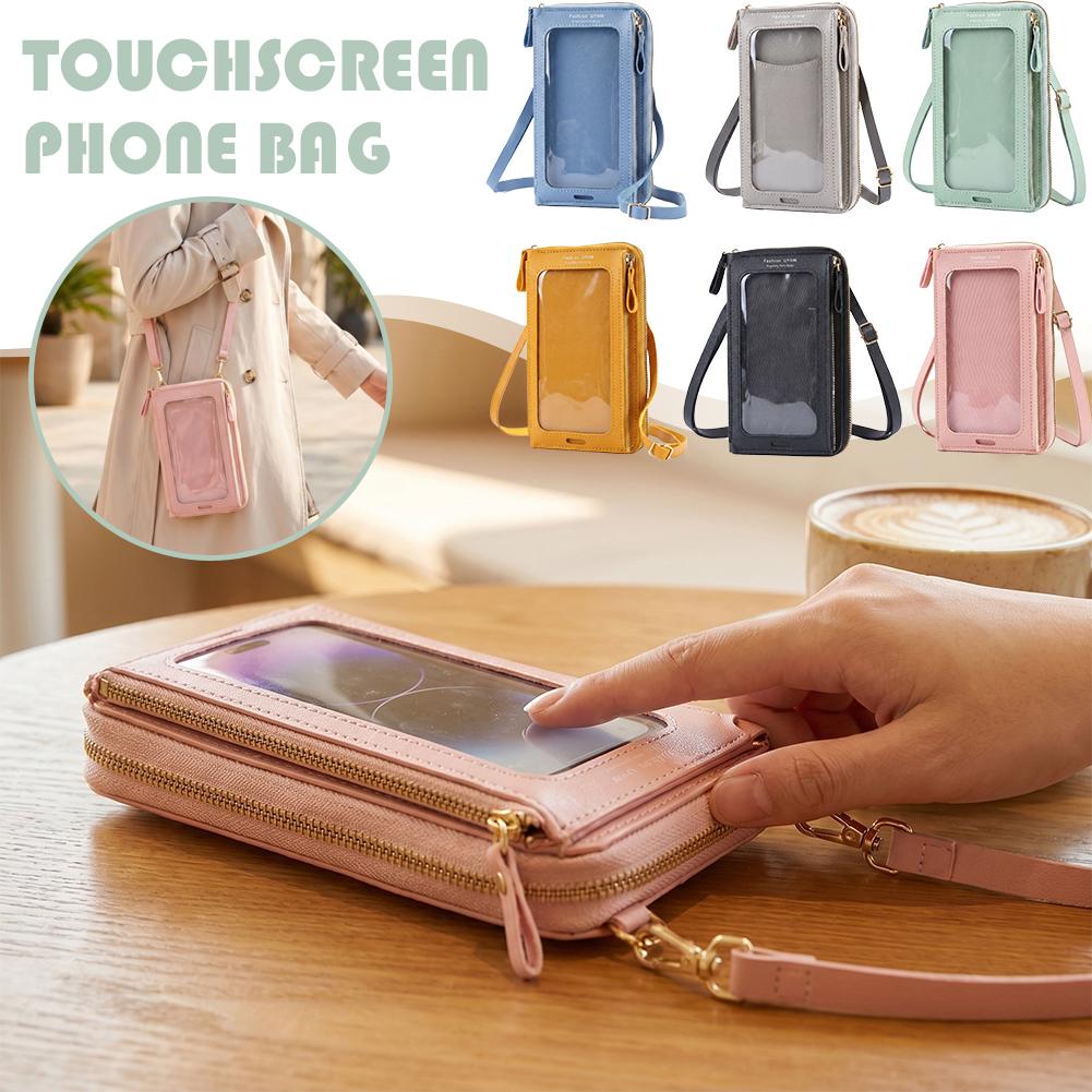 Women'S Crossbody Bags - 女性用バッグ ソフトレザー財布 タッチスクリーン携帯電話用財布 ショルダーストラップ付きハンドバッグ 女性用 格安レディースバッグ