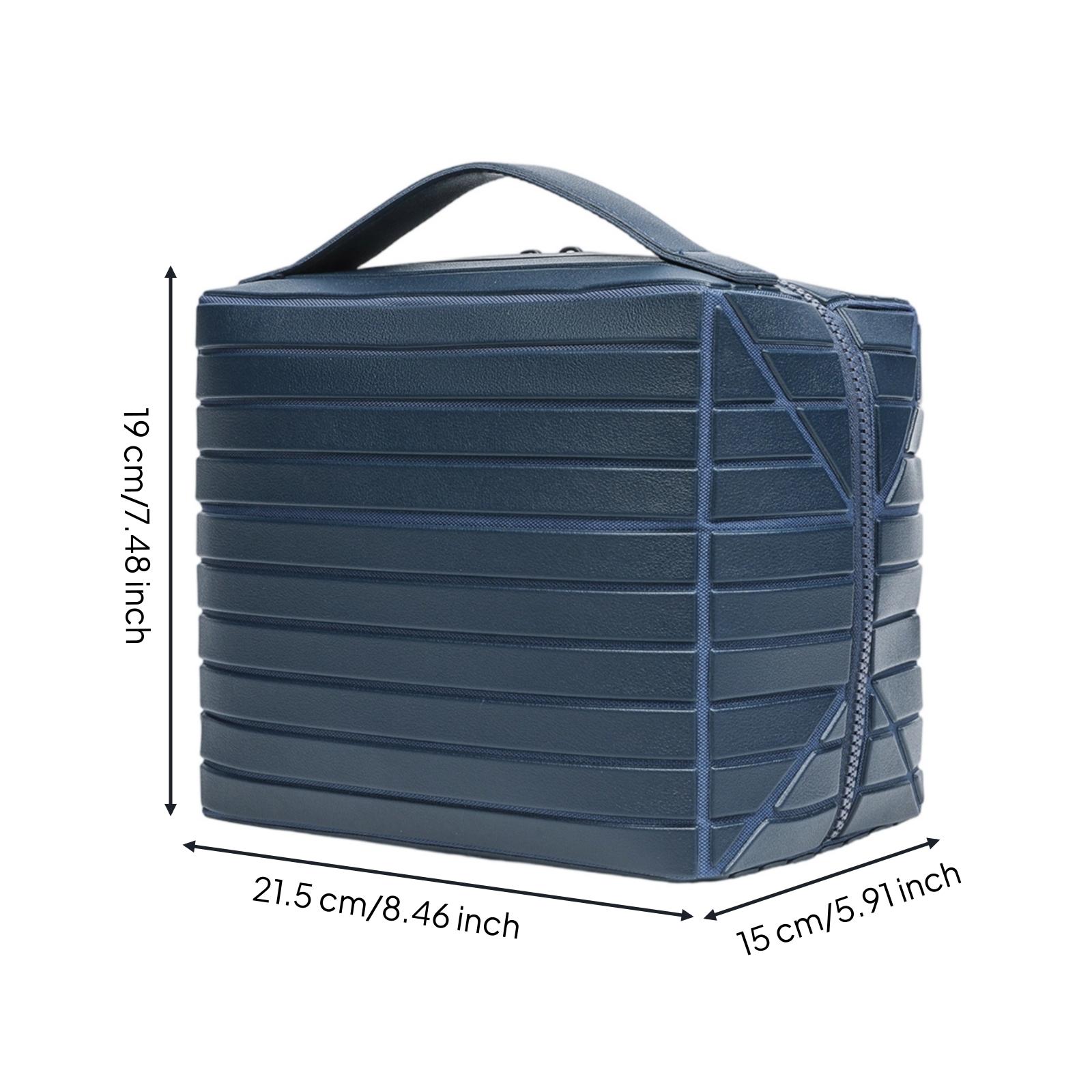 女性用コスメポーチ 大容量 幾何学模様ストライプ メイクアッ - Women Vanity Bags のレビューと価格