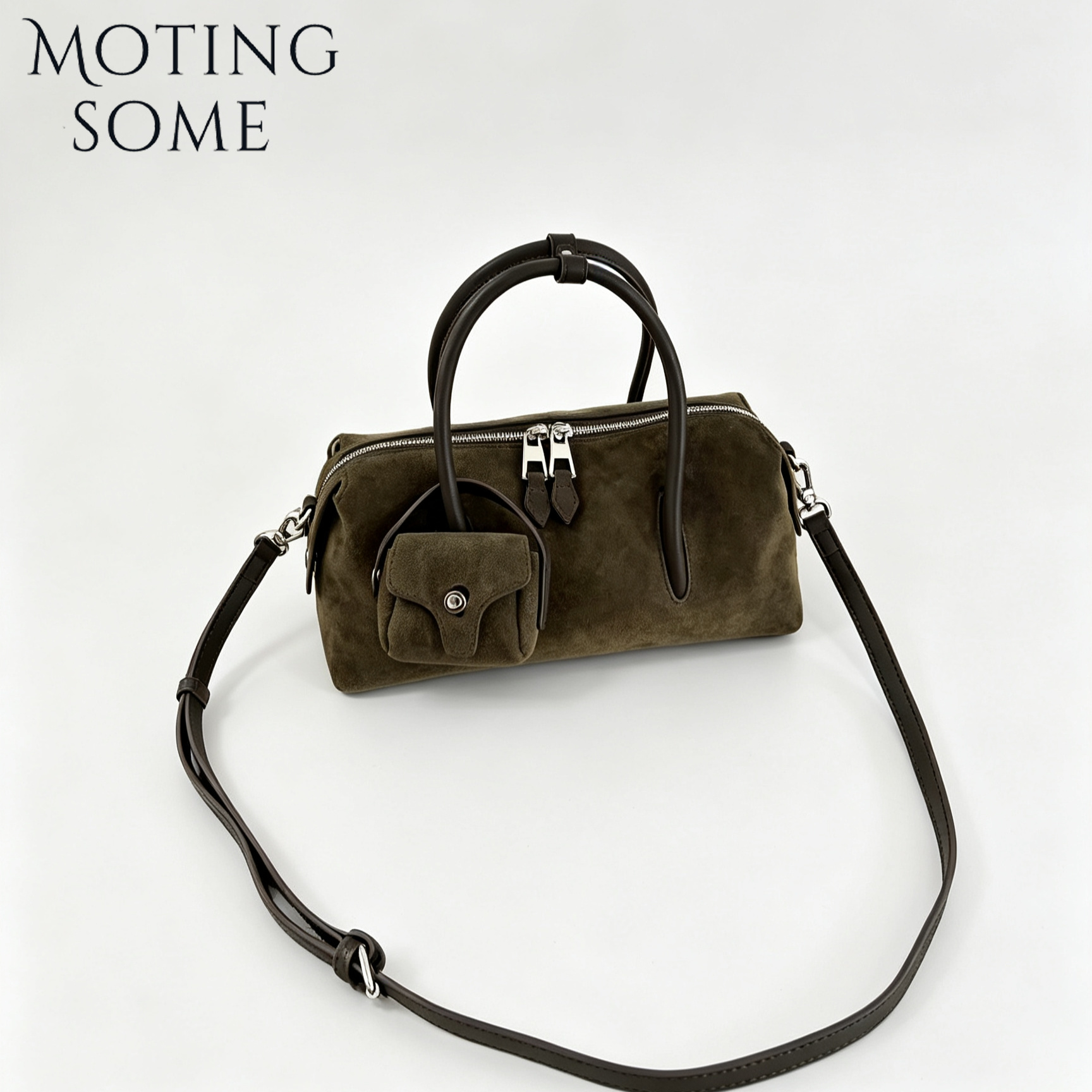 MOTINGSONE レディース スエードレザー ボストンバ - Women Bags Polene のレビューと価格