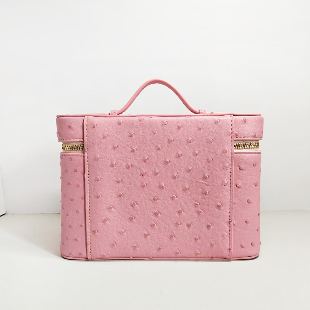 高級ダチョウモックレザー女性用メイクアップバニティバッグ、カ - Women Vanity Bags のレビューと価格