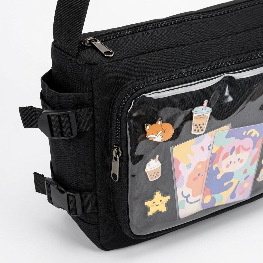 透明フロントのItaショルダーバッグ、キャンバス製ジッパーポ - Women Bags Polene のレビューと価格