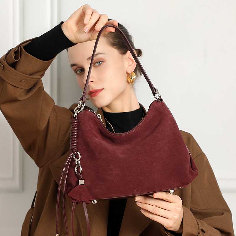 HIFASHION トレンディなスエードレザーホーボー脇の下 - Women Bags 2026 Trends のレビューと価格