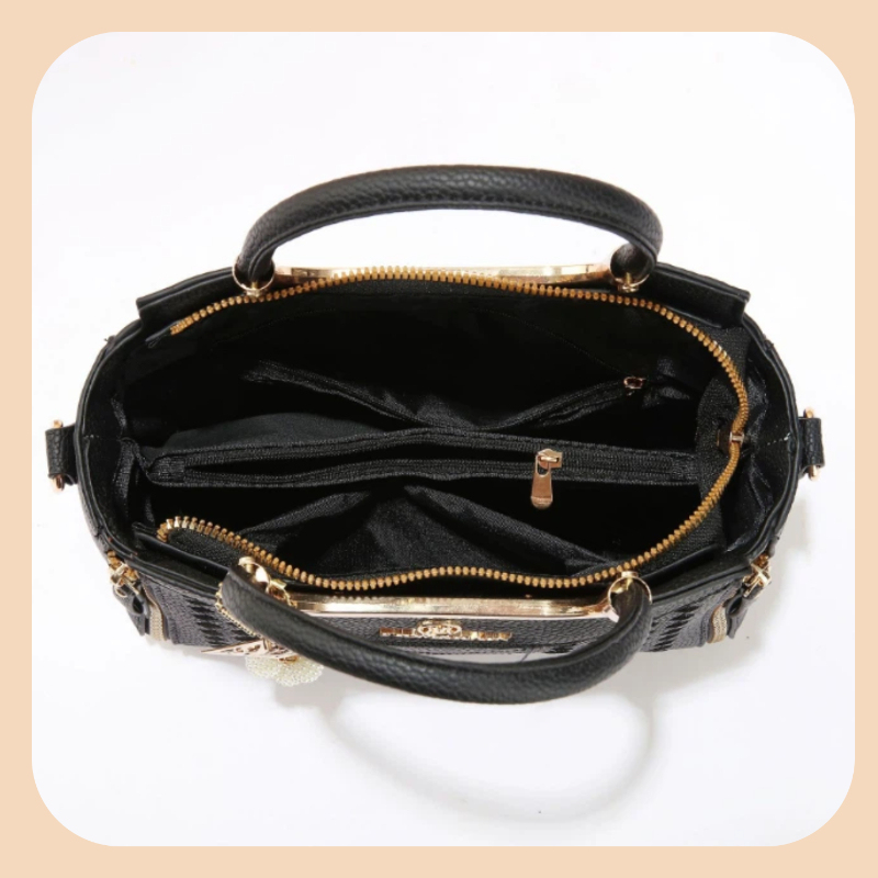ライチ柄PUレザー製の3ピースハンドバッグセット。 この無地 - Women'S Crossbody Bags のレビューと価格