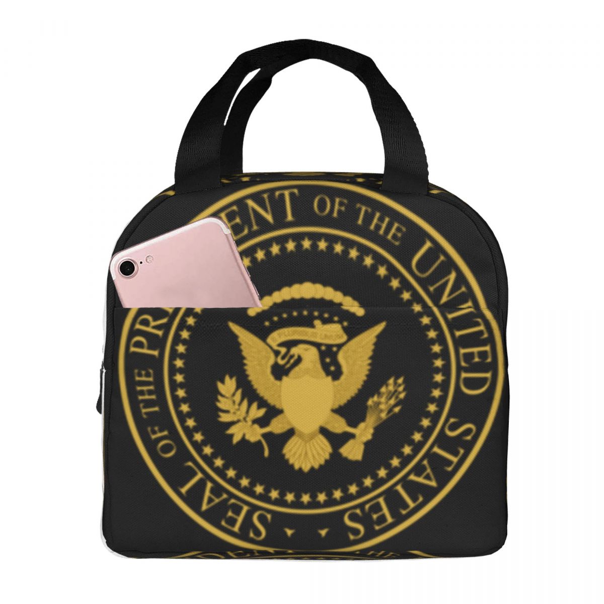 アメリカ大統領の紋章が描かれた、女性向けの断熱ランチバッグ。 - Women Bags Usa のレビューと価格