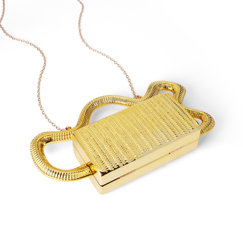 2026年アクリルファッション蛇型ハンドルハンドバッグ多用途 - Women Bags Golden のレビューと価格