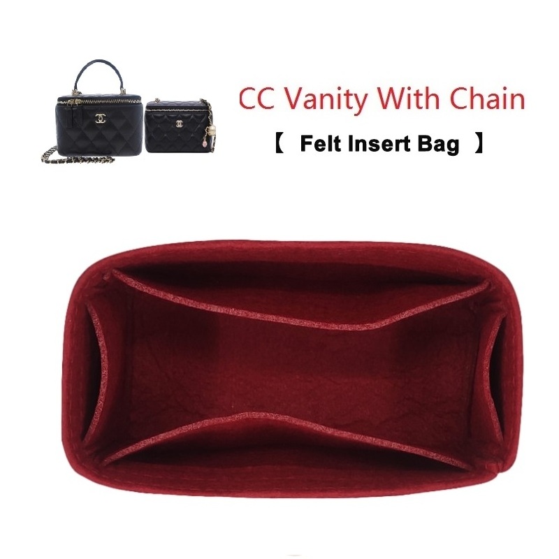 フェルトインサートバッグオーガナイザー CCバニティ用 チェ - Women Vanity Bags のレビューと価格