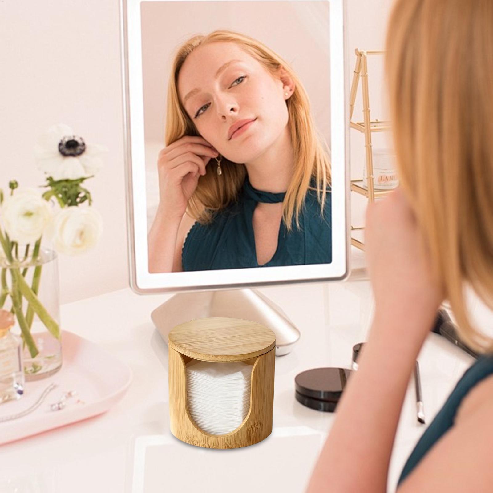 コットンパッドホルダーオーガナイザー、メイク落としパッド収納 - Women Vanity Bags のレビューと価格
