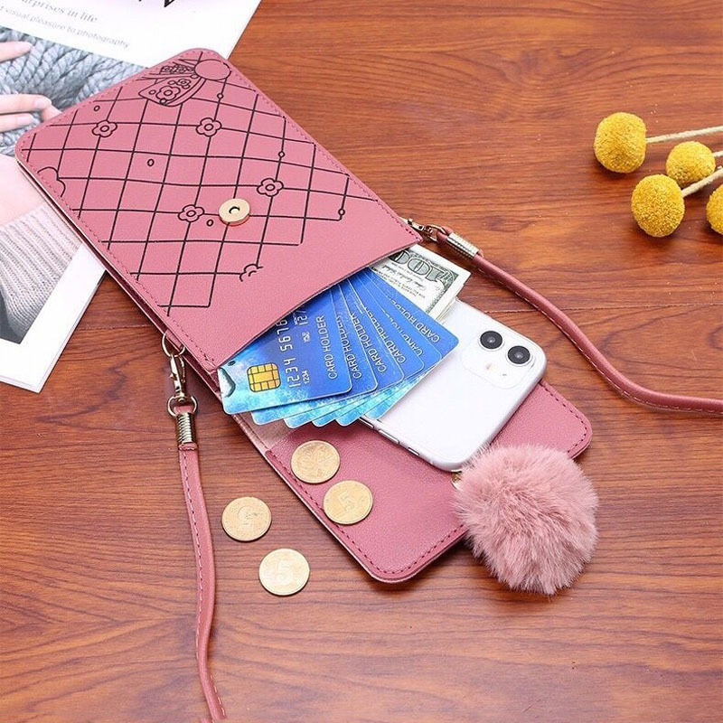 かわいい漫画柄のタッチスクリーン対応スマホバッグ 女性用 - - Women'S Crossbody Bags のレビューと価格