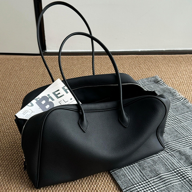 ブラックソフトレザーボストントートバッグ 2026年新作、プ - Women Bags 2026 Trends のレビューと価格